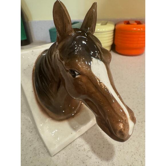One horse bookend - Ceramic - made in Japan - Picture 1 of 6